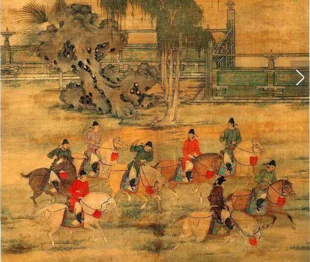 古人也爱出游.五代梁赵喦《八达春游图》局部/资料图