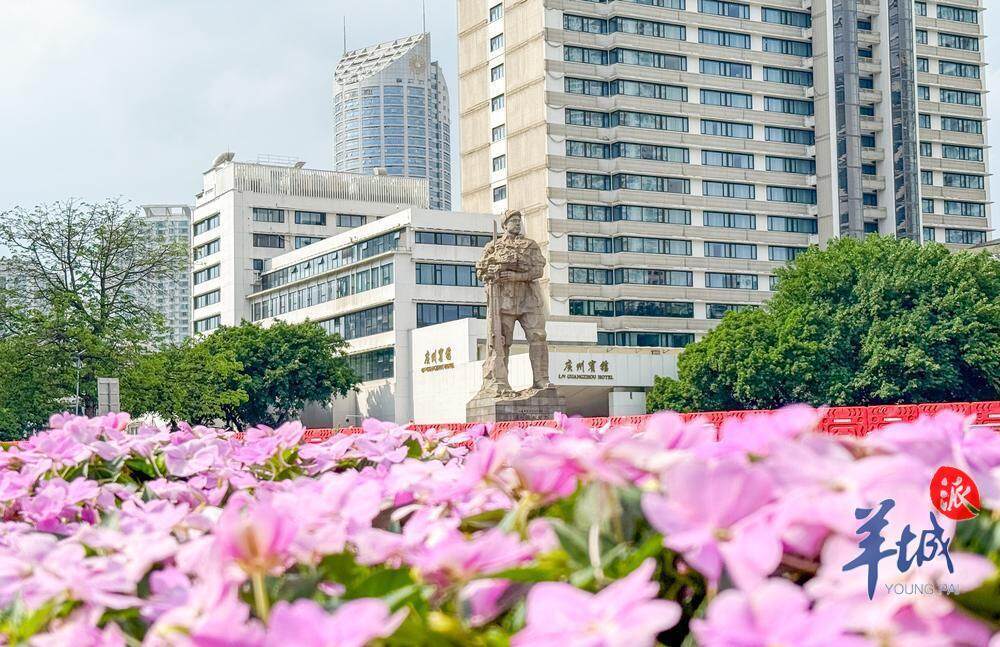 如今的海珠广场，常年可赏花（梁怿韬 摄）