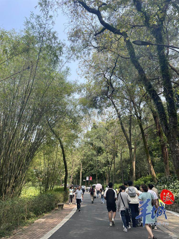 “五一”假期，市民游客在越秀公园游览（严艺文 摄）