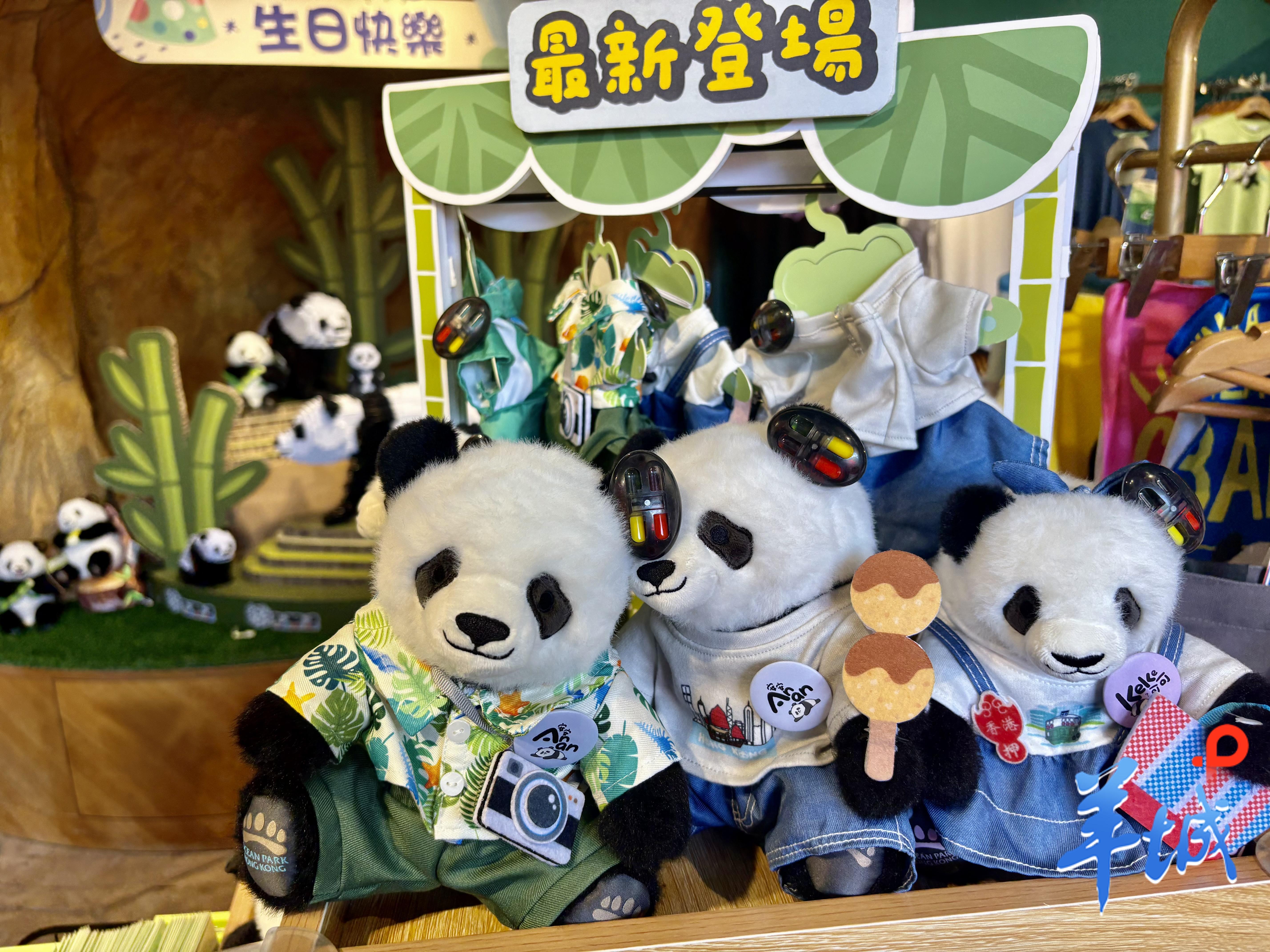 香港海洋公园内的“熊猫娃衣”