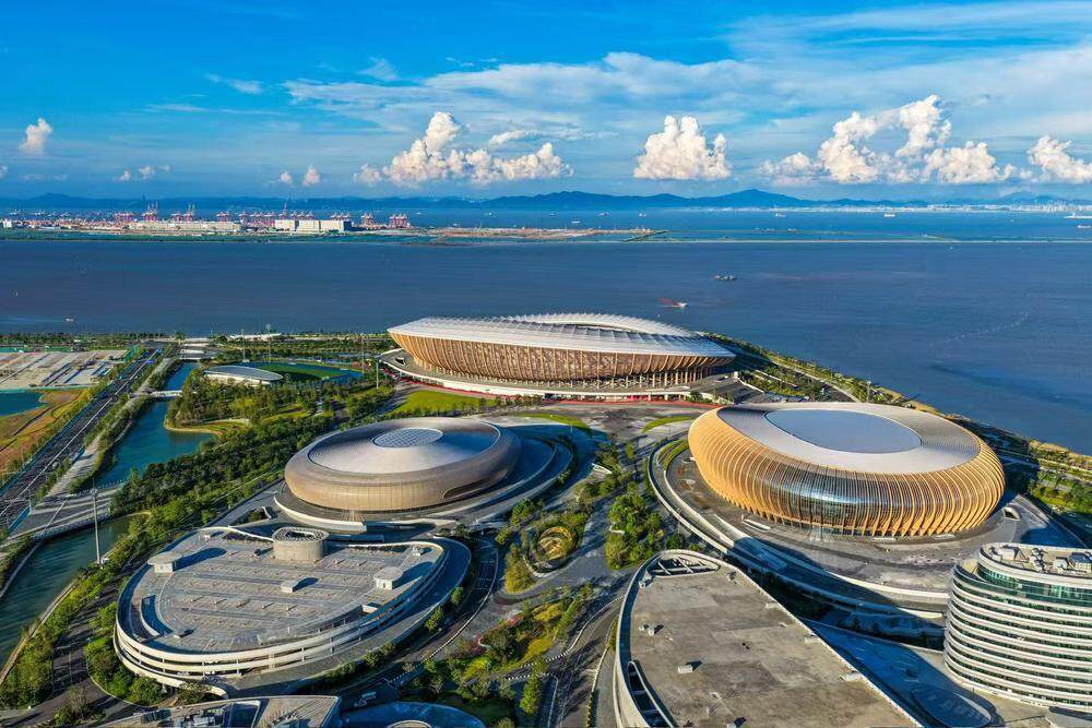  大湾区文化体育中心航拍图