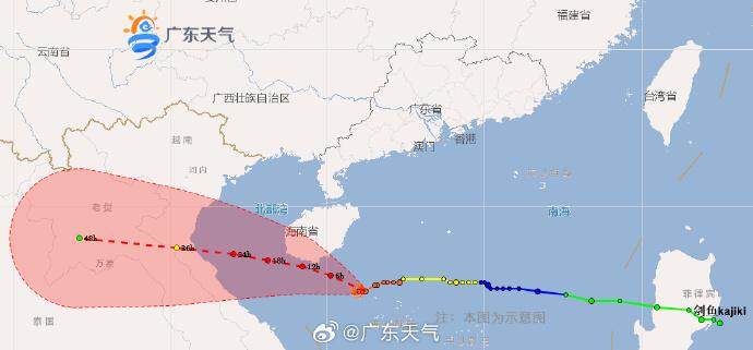  广东省气象台8月24日上午对“剑鱼”的路径和强度预报