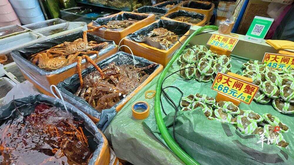 零售档海鲜品种丰富