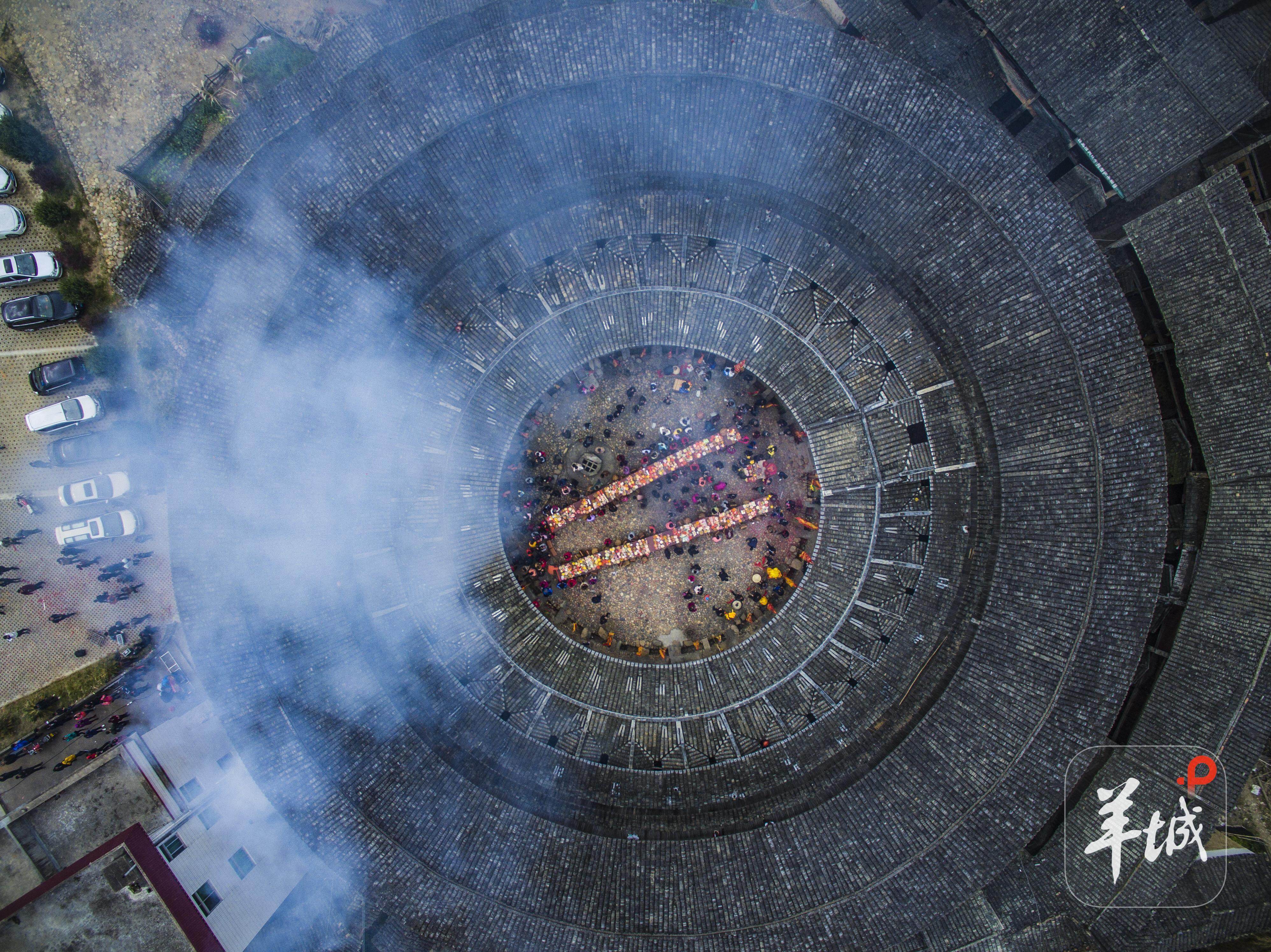 航拍梅州大埔花萼楼 陈狄青 摄