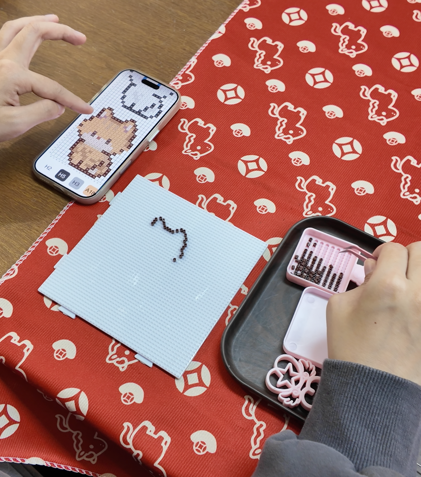 记者体验拼豆猫咪 记者体验拼豆猫咪