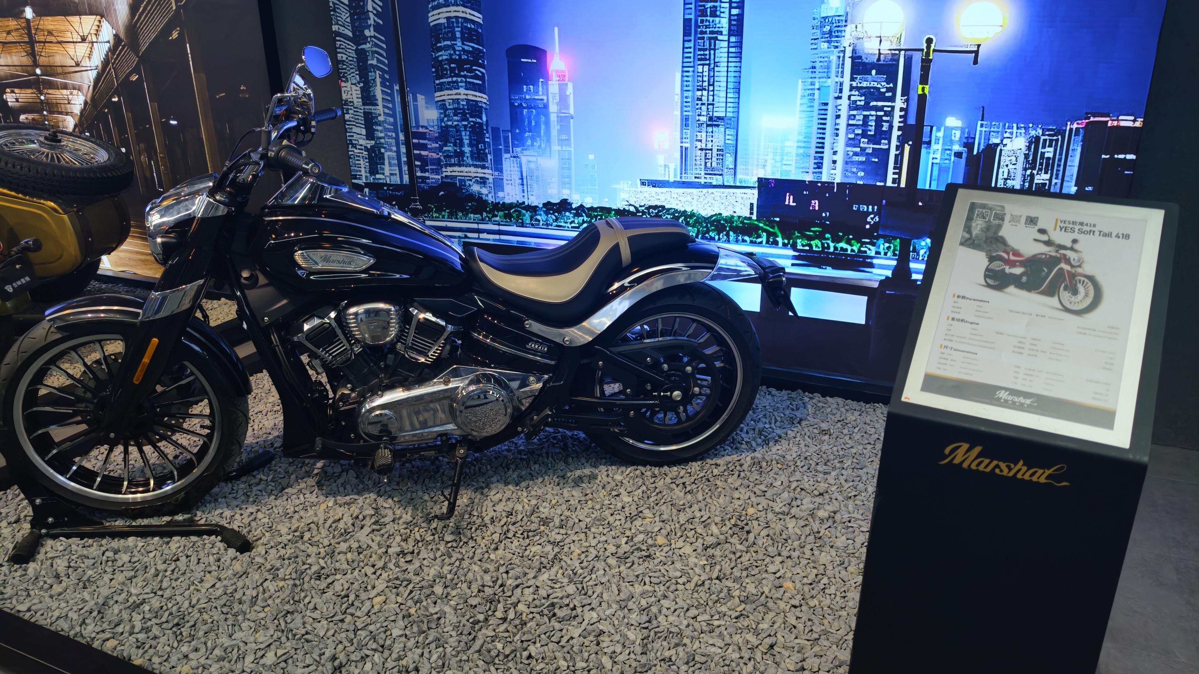 江门摩托车企业资助研发的巡航摩托。羊城晚报记者 陈卓栋 摄