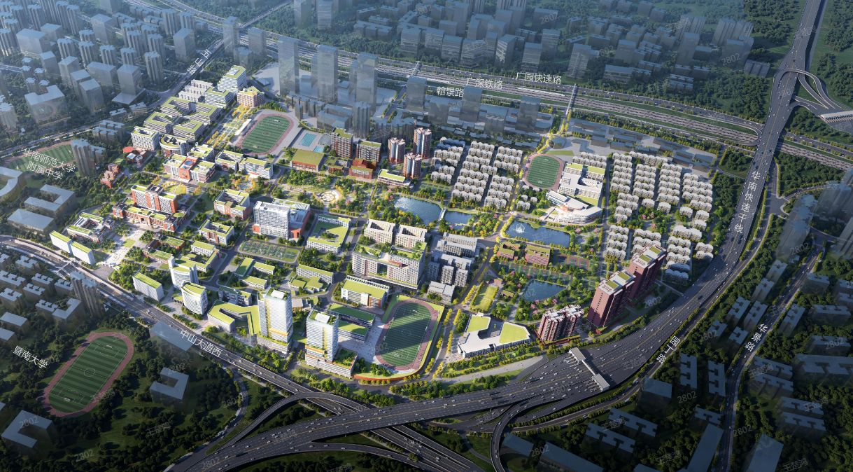  校园总平面效果示意图