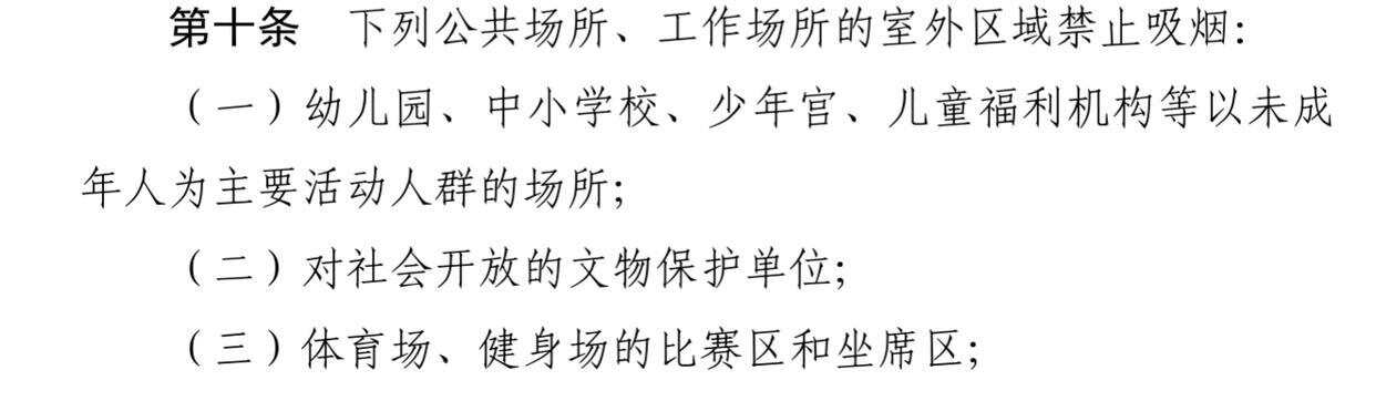 （内容来源于《北京市控制吸烟条例》）