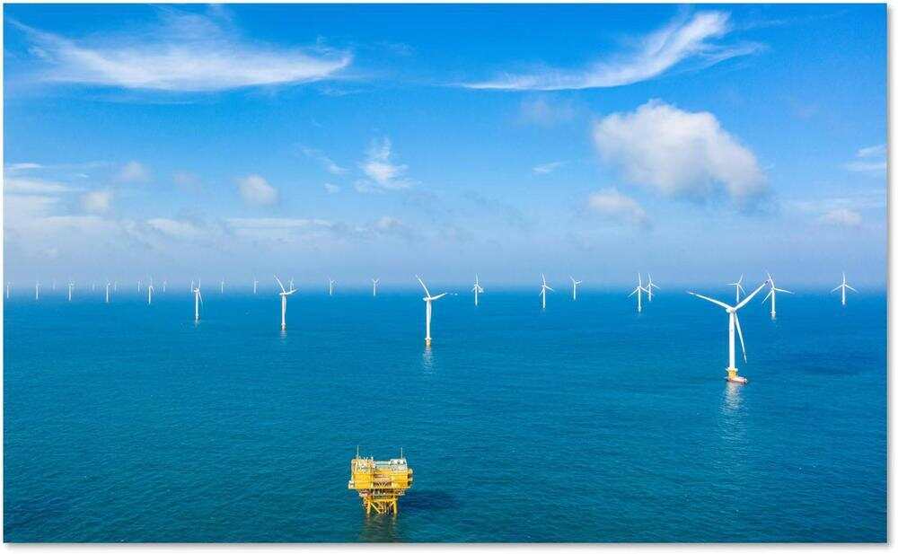 广东湛江徐闻海上风电场300MW增容项目。湛江海上风力发电有限公司提供