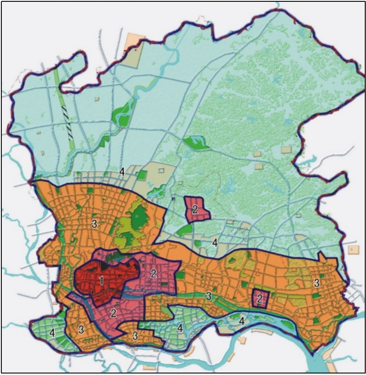 2002版停车配建指标管理分区 2002版停车配建指标管理分区